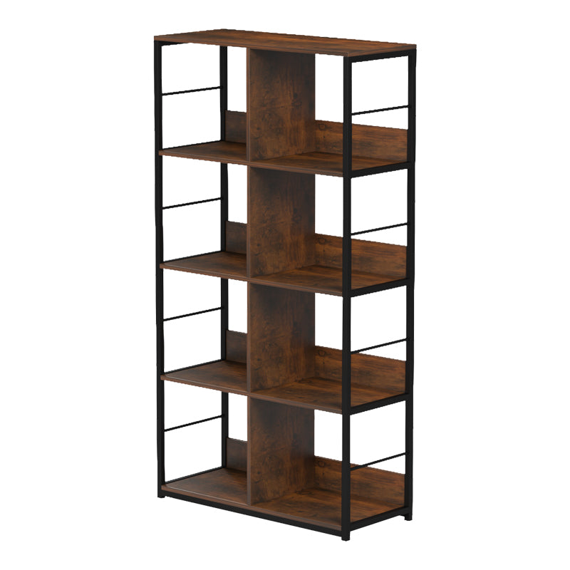 Biblioteca Bocklet, Negru-Maro, 80x33x149 cm