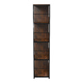 Biblioteca Bocklet, Negru-Maro, 80x33x149 cm Pakoworld, imagine produs 5, Biblioteca, culoare Negru-Maro, dimensiuni 80 33 149 cm