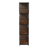 Biblioteca Bocklet, Negru-Maro, 80x33x149 cm Pakoworld, imagine produs 5, Biblioteca, culoare Negru-Maro, dimensiuni 80 33 149 cm