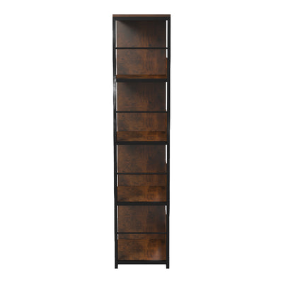 Biblioteca Bocklet, Negru-Maro, 80x33x149 cm Pakoworld, imagine produs 5, Biblioteca, culoare Negru-Maro, dimensiuni 80 33 149 cm