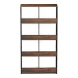 Biblioteca Bocklet, Negru-Maro, 80x33x149 cm