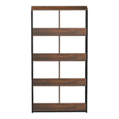 Biblioteca Bocklet, Negru-Maro, 80x33x149 cm Pakoworld, imagine produs 6, Biblioteca, culoare Negru-Maro, dimensiuni 80 33 149 cm