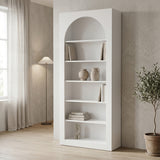 Biblioteca Boke, Alb, 80x32x180 cm