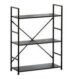 Biblioteca Bookcase-rack Manlo, Metal, Negru, 59x24x80 cm