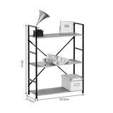Biblioteca Bookcase-rack Manlo, Metal, Negru, 59x24x80 cm