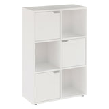 Biblioteca Bookel, Alb, 60x28x89 cm - Alb