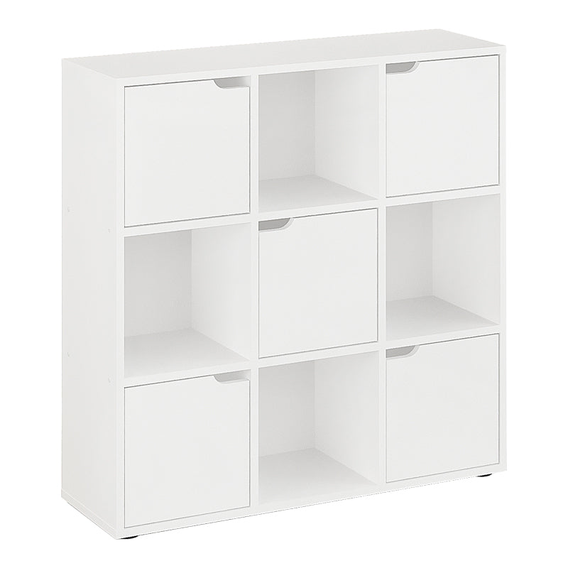 Biblioteca Bookel, Alb, 88x28x89 cm - Alb