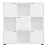 Biblioteca Bookel, Alb, 88x28x89 cm - Alb