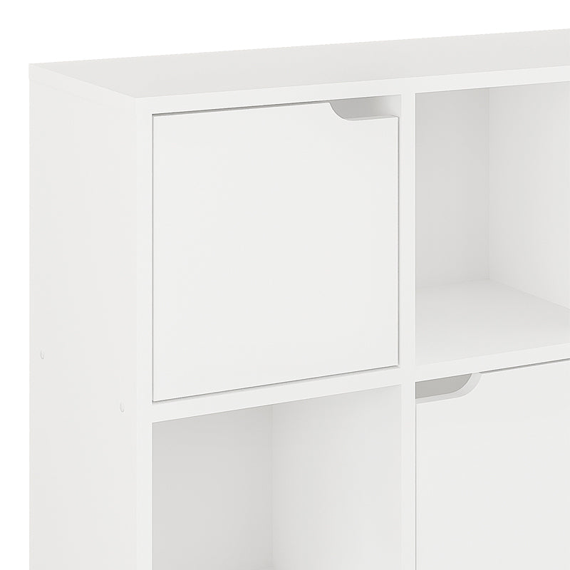 Biblioteca Bookel, Alb, 88x28x89 cm - Alb