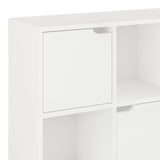 Biblioteca Bookel, Alb, 88x28x89 cm - Alb