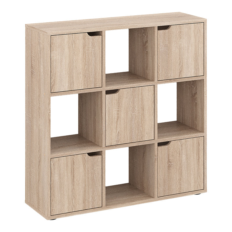 Biblioteca Bookel, Alb, 88x28x89 cm - Stejar