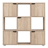 Biblioteca Bookel, Alb, 88x28x89 cm - Stejar