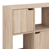 Biblioteca Bookel, Alb, 88x28x89 cm - Stejar