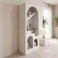 Biblioteca Boolten, MDF, Alb, 80x38x190 cm