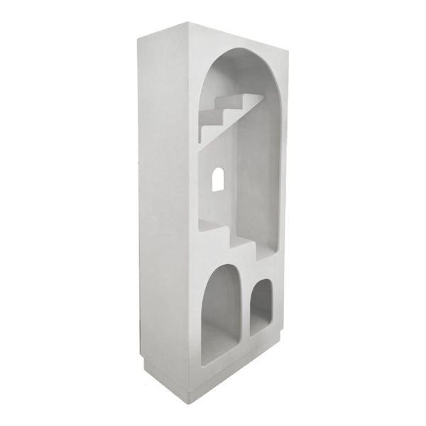 Biblioteca Boolten, MDF, Alb, 80x38x190 cm