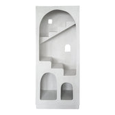 Biblioteca Boolten, MDF, Alb, 80x38x190 cm, detaliu produs