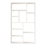 Raftul Boteca pentru 10 persoane nuante Naturale-antracit, 75x22x124 cm - Alb