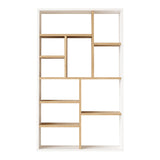 Biblioteca Boteca pentru 10 persoane, Alb, 75x22x124 cm