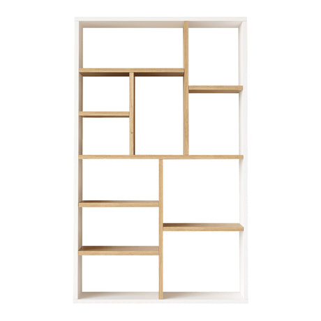 Biblioteca Boteca pentru 10 persoane, Alb, 75x22x124 cm