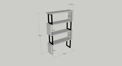Biblioteca Ceylan Scandinav, Nuc, 80 x 128 x 22 cm