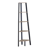Biblioteca Corner bookcase Arvia, Metal, Stejar, 54x38x161 cm