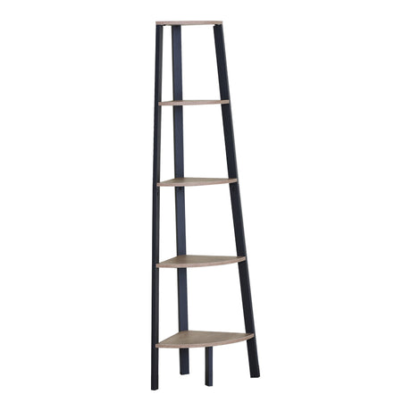 Biblioteca Corner bookcase Arvia, Metal, Stejar, 54x38x161 cm