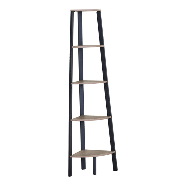 Biblioteca Corner bookcase Arvia, Metal, Stejar, 54x38x161 cm