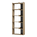 Biblioteca Corpus, Sonoma-Antracit, 61x22x162 cm, detaliu finisaj, PAL melaminat, pentru living