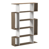 Bibliotecă Mito cu spațiu de organizare, Stil Modern, Material, Sonoma-Antracit, 109x25x161 cm - sonoma - white