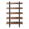 Bibliotecă cu rafturi Boderta, Lemn, Sonoma-Negru, 120x30x190 cm, detaliu produs