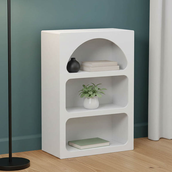 Bibliotecă cu rafturi Emersi, alb, 70x35x100 cm