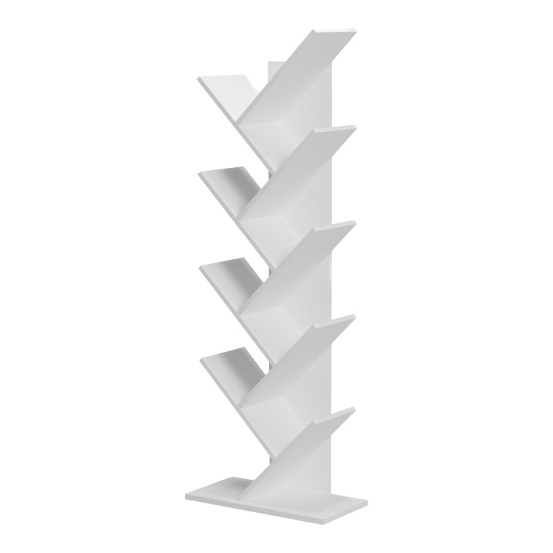 Bibliotecă cu rafturi Fyllo, Lemn, Alb, 50x25x141 cm - Alb