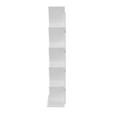 Bibliotecă cu rafturi Fyllo, Lemn, Alb, 50x25x141 cm - Alb