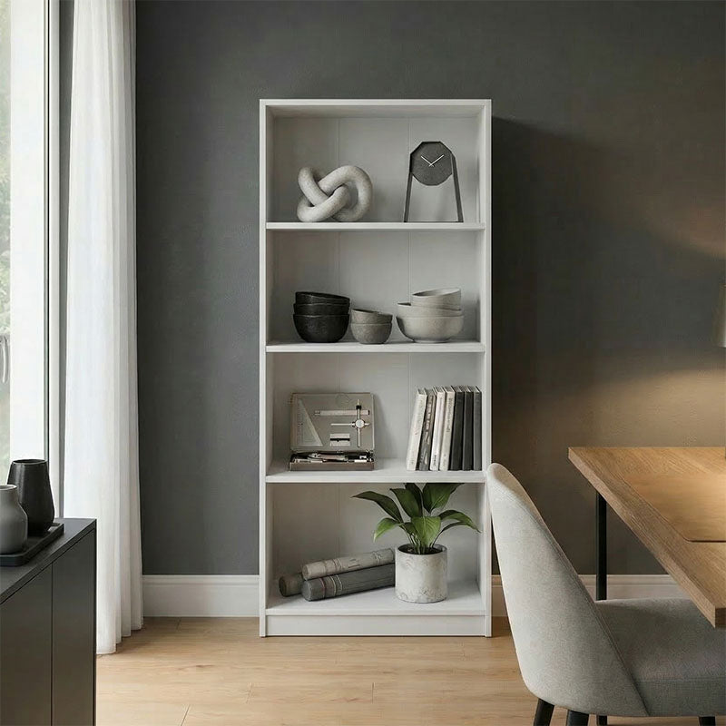 Bibliotecă practică Kendy, Modern, Lemn, Sonoma, 60x30x167 cm - WHITE