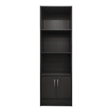 Biblioteca cu rafturi Tekaro, Lemn, Sonoma, 57x33x180 cm - Antracit