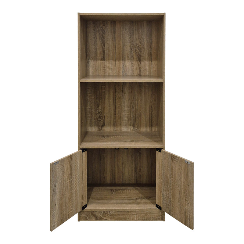 Bibliotecă cu rafturi multiple Tekaro, Modernă, Lemn, antracit, 60x30x120 cm - SONOMA