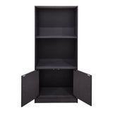 Bibliotecă cu rafturi multiple Tekaro, Modernă, Lemn, antracit, 60x30x120 cm - ANTHRACITE