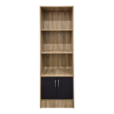 Biblioteca cu rafturi Tekaro, Lemn, Sonoma, 57x33x180 cm - Sonoma-Antracit