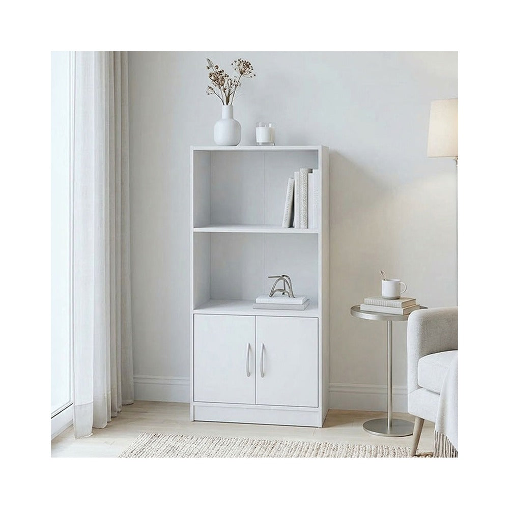 Bibliotecă cu rafturi multiple Tekaro, Modernă, Lemn, antracit, 60x30x120 cm - WHITE