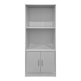 Bibliotecă cu rafturi multiple Tekaro, Modernă, Lemn, antracit, 60x30x120 cm - WHITE
