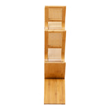 Bibliotecă cu rafturi Tome, Bambus, Natur, 63x20x92 cm