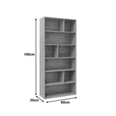 Biblioteca cu sertare Evergin, Stejar, 80x30x180 cm, detaliu produs