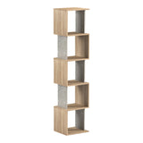 Biblioteca Cubik, 35x30x161 cm - Sonoma-Marmura Bej