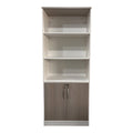 Biblioteca de birou Armadi Sonoma alb 80x40x200 cm