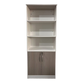 Biblioteca de birou Armadi, Sonoma alb, 80x40x200 cm, detaliu produs