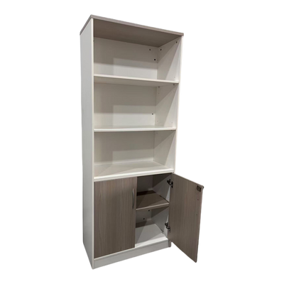 Biblioteca de birou Armadi, Sonoma alb, 80x40x200 cm, foto produs