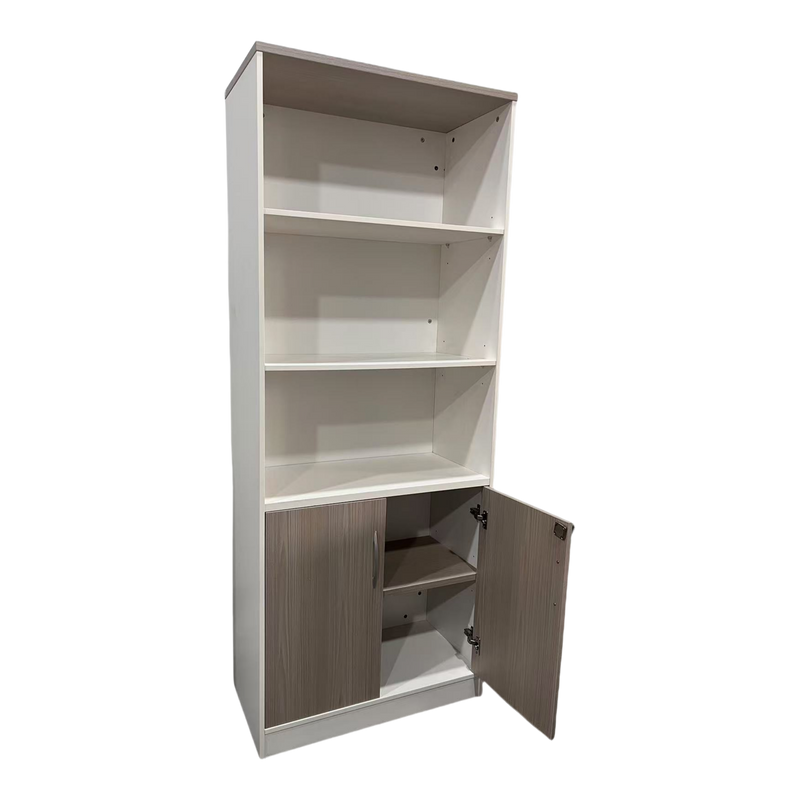 Biblioteca de birou Armadi, Sonoma alb, 80x40x200 cm, foto produs