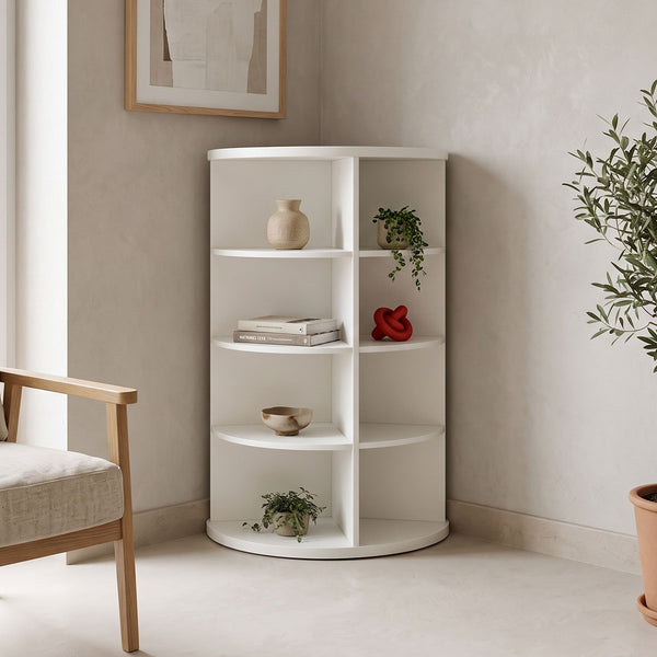 Biblioteca de colt Benzal, MDF, 80x30x120 cm