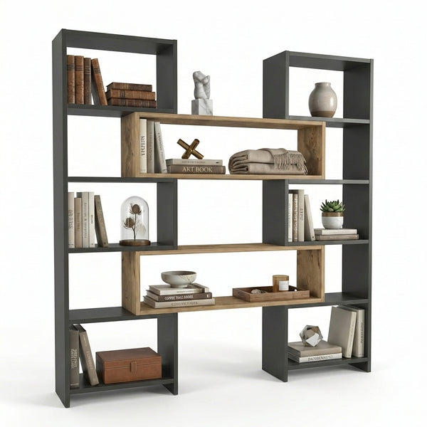 Bibliotecă de Colț Multifuncțională, 163x150x22 cm