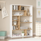 Biblioteca Decora, 90x22x124 cm - Stejar-Alb